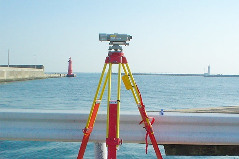河・渡海水準測量の写真（１）