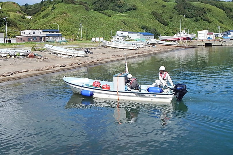 単素子（多素子）による音響測深の写真（１）